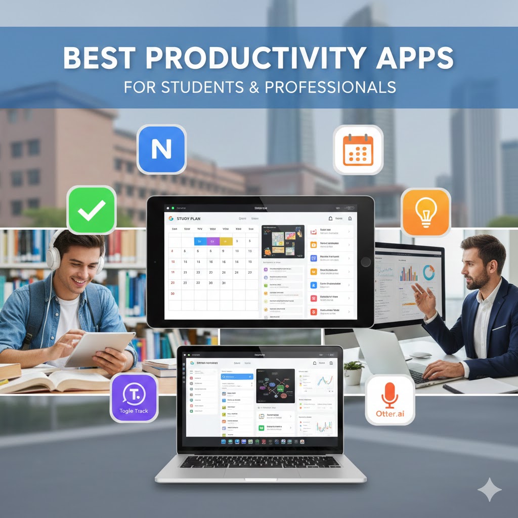 Best Productivity Apps for Students & Professionals